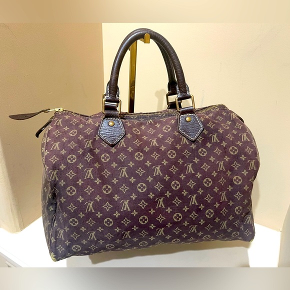 Louis Vuitton Ebene Monogram Mini Lin Speedy 30 - Picture 2 of 14